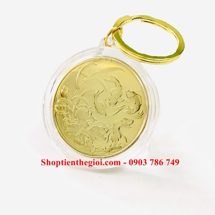 Móc Khóa Xu 2 Cá Chép - SP005261 